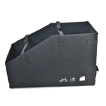 boîte rangement vélo pliant noir tissu uni pratique poignées fermeture glissière durable nylon