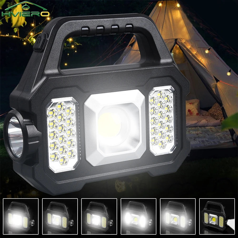 lampe poche rechargeable led 49 modes lumiere intense veilleuse solaire