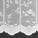 rideau blanc fleurs feuilles ajouré translucide classique 146cm 60cm polyester chambre salon