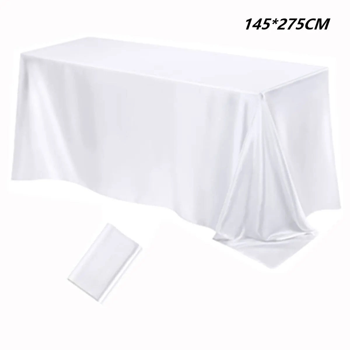 nappes satinées blanc rose noires tables longues mariage fêtes élégantes
