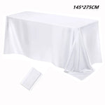 nappes satinées blanc rose noires tables longues mariage fêtes élégantes