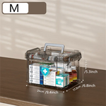 boîte rangement médicaments transparente étanche réutilisable urgence compartiments poignée moderne