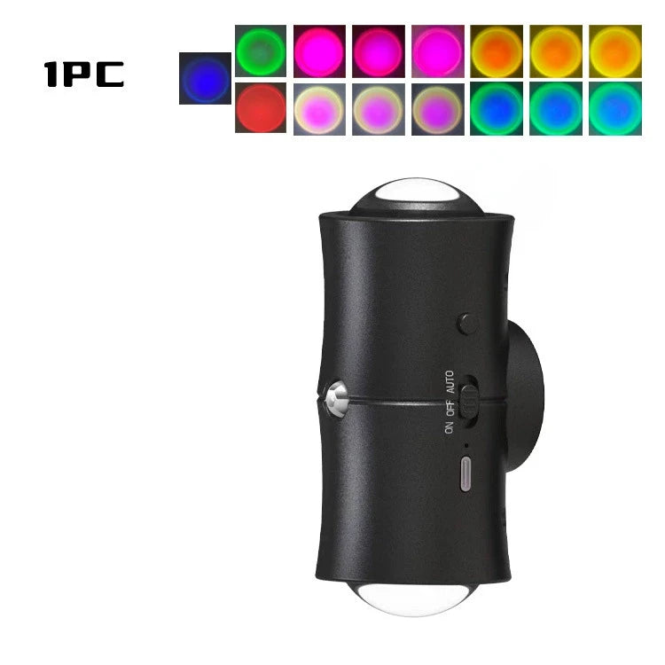 lampe nuit intelligente led rechargeable blanc moderne détecteur mouvement touches ambianceRGBOptique