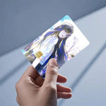 autocollants protection cartes credit debit dessin anime multicolore animaux personnages réutilisables