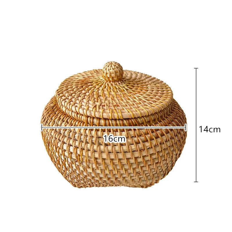 paniers rangement osier tissé naturel couvercle réutilisable respectueux environnement traditionnel artisanal