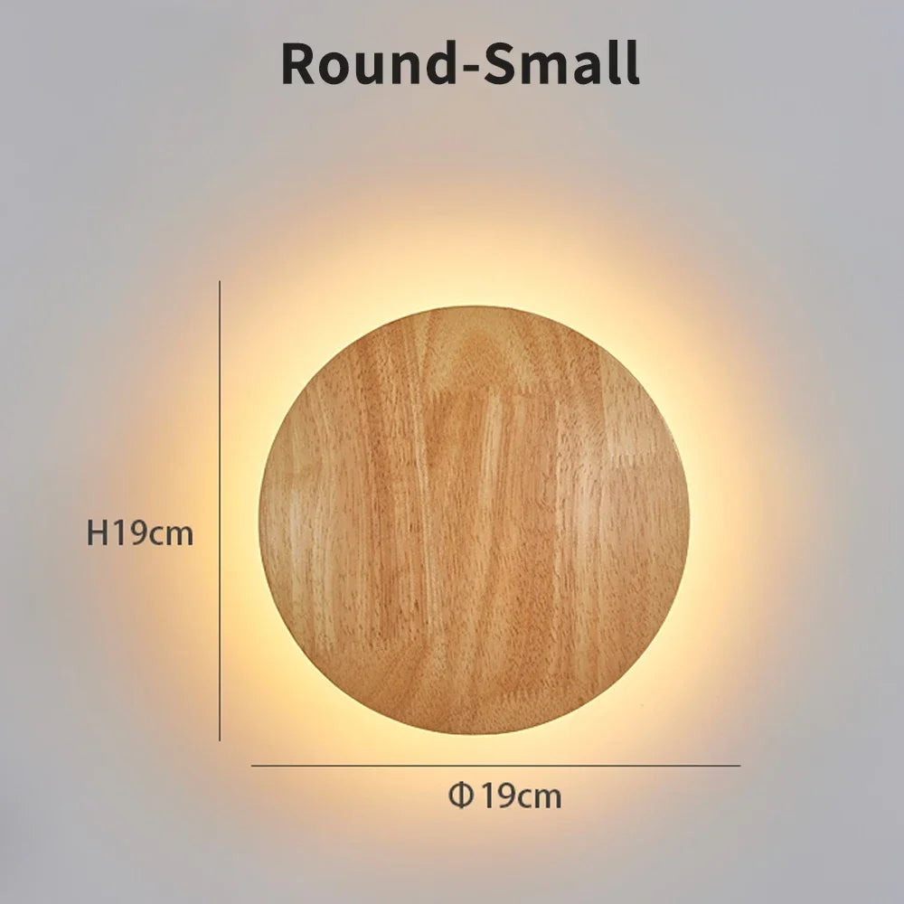 lampe murale bois led moderne minimaliste éclairage quotidien chambre cuisine salon entrée étude(toucher)