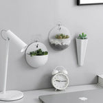 plante murale moderne pot osier suspendu décoration intérieure transparent succulente minimaliste