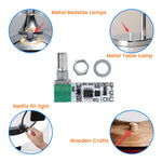 module variateur led réglage luminosité potentiomètre rotatif bouton poussoir industriel électronique fixations connecteurs vis