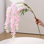 guirlande fleurs artificielles rose blanches modernes décoration intérieure extérieure mariage anniversaire baby shower