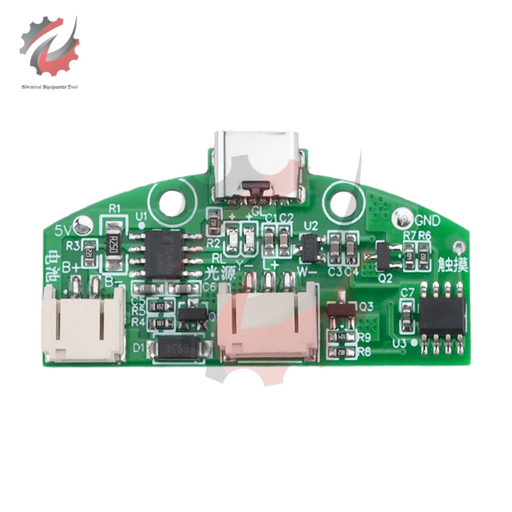 circuit imprimé électronique vert charge type led tactile gradateur infinite dimming composants protégeant batterie