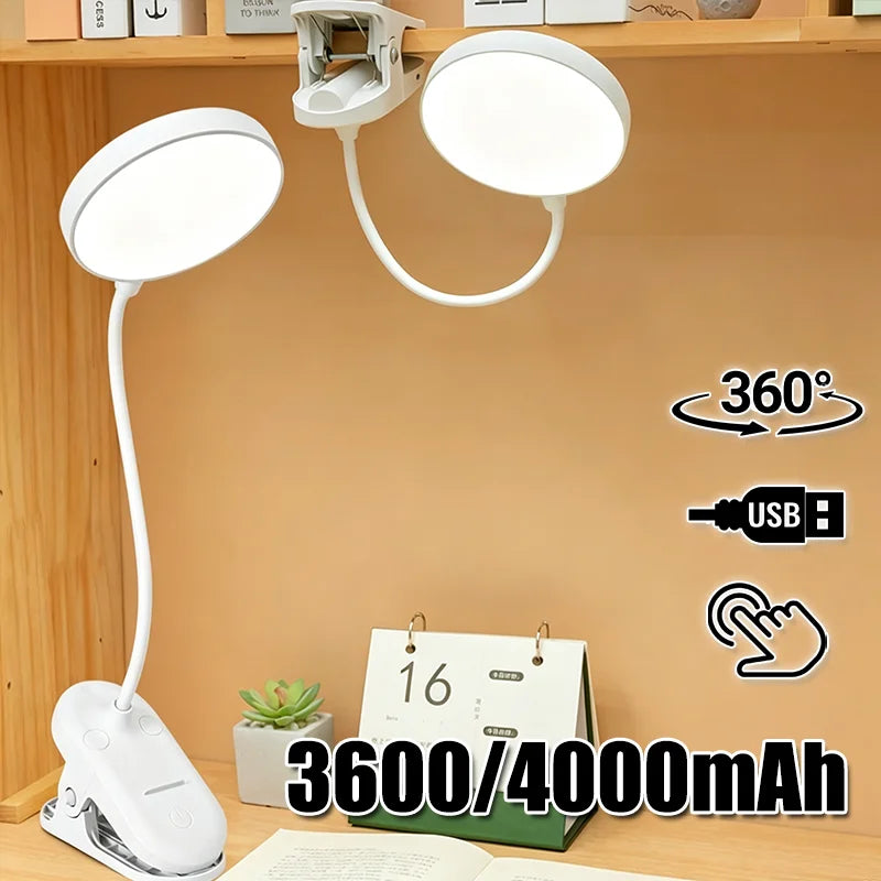 lampe rechargeable usb blanc moderne flexible adjustable led chambre coucher