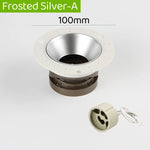 Spot LED moderne noir blanc encastrable vis diamètre 100mm hauteur 50mm