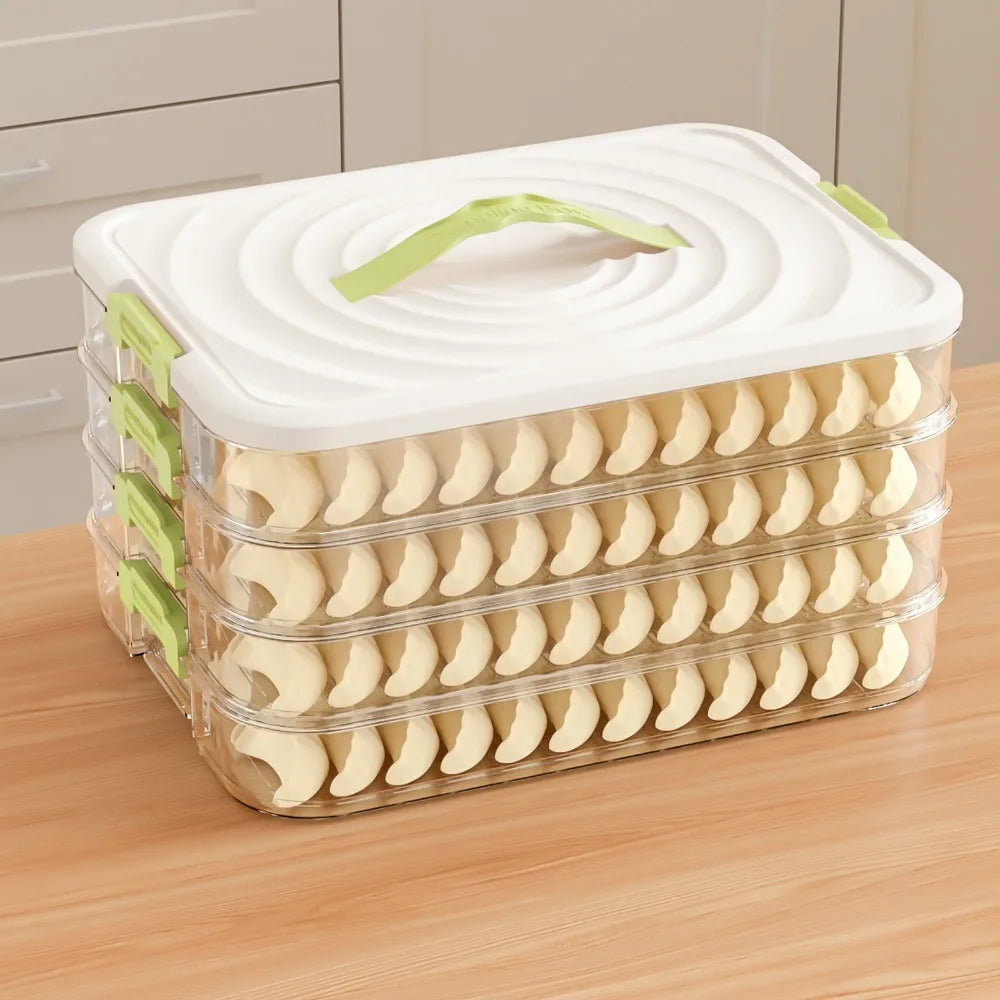 boîte rangement transparente réutilisable qualité alimentaire plastique moderne pratique poignées couvercle blanc beige