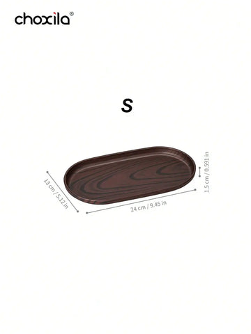 assiettes ovales marron marbre modernes set différentes tailles rangement maison decoration