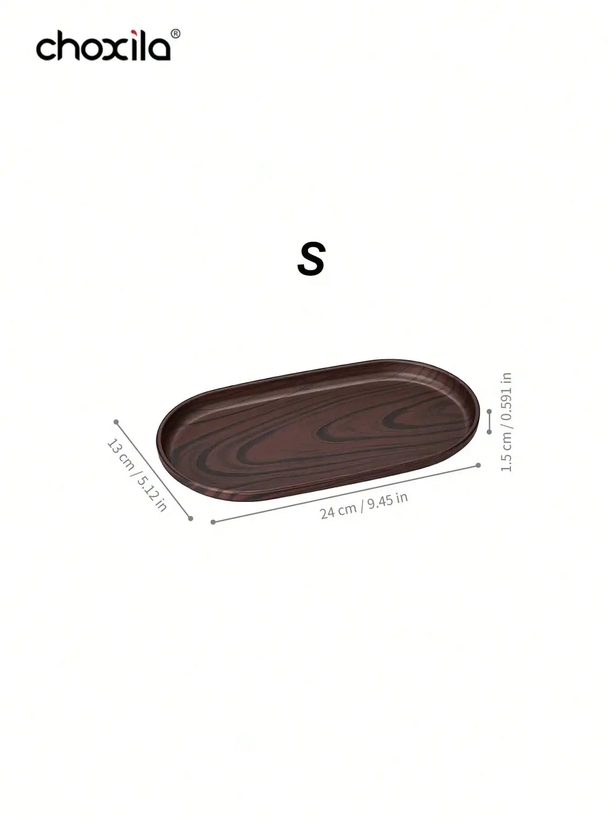 assiettes ovales marron marbre modernes set différentes tailles rangement maison decoration