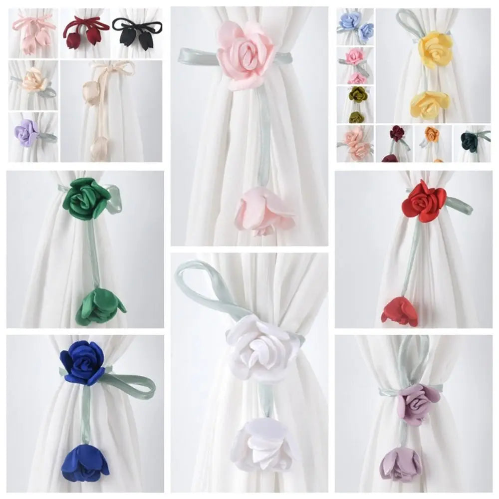 rubans fleurs tulipe couleur rose beige jaune vert clair décoratifs ajustables intérieurextérieur