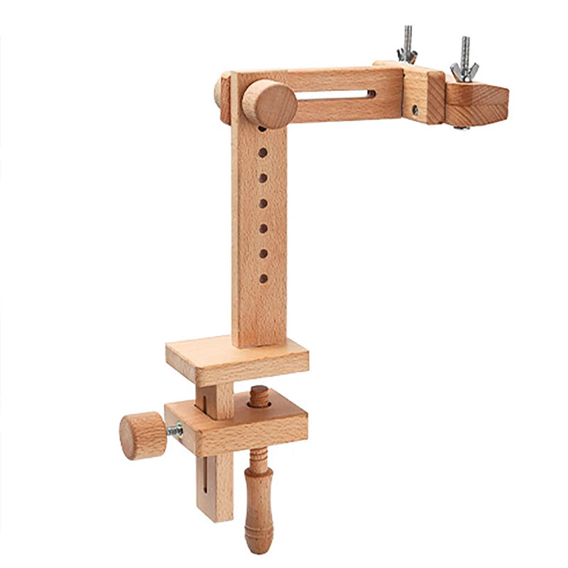support broderie rotation 360 vis ajustable bois naturel simple fonctionnel kit