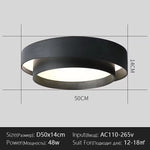 plafonnier led moderne rond noir doré lampe salon chambre intensité réglable dimmable