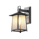 lampe murale moderne transparente rayures horizontales noir ip65 led éclairage extérieur balcon porte muriaux