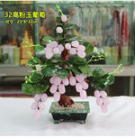 ornement arbre raisin pierre artificiel feuilles vertes grappes roses décoration intérieure salon cave vin