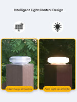 lampe solaire ip65 led adhésive moderne blanc translucide extérieur jardin clôture autonomie