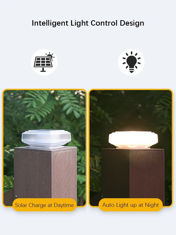 lampe solaire ip65 led adhésive moderne blanc translucide extérieur jardin clôture autonomie