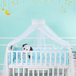 moustiquaire bébé transparente nuages jaunes dôme suspendu moderne blanc oreillettes literie
