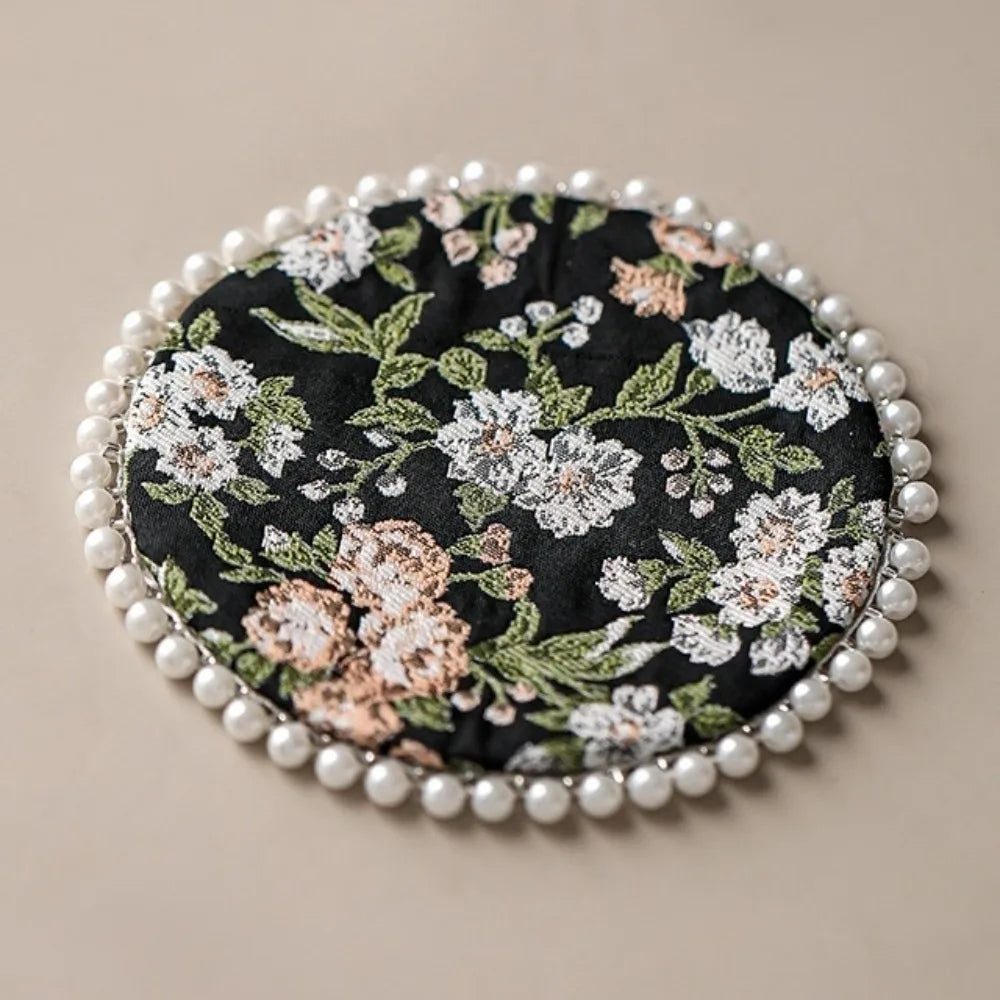 coasters violets roses verts blancs paisley floral adhésif vintage élégants table