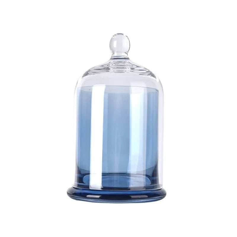 cloches verre moderne argenté violet rose vert transparentes