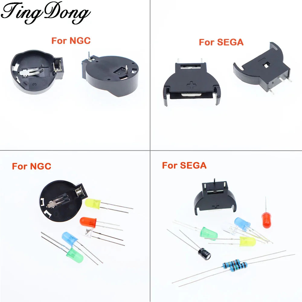 support jeu vidéo noir clips métalliques led rechargeable sega ngc batterie