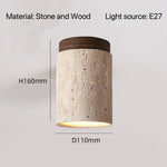 lampe moderne bois beige brun foncé texture granulée lumière chaude neutre blanc
