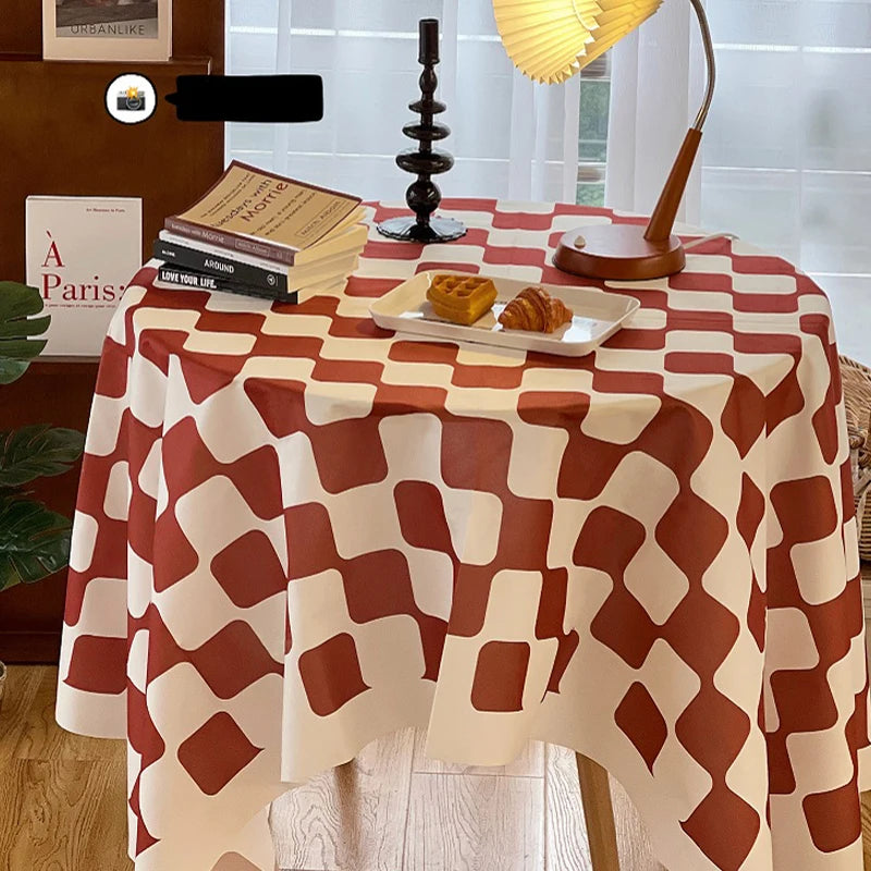 nappe carreaux rouge blanche moderne table couverture tapis pique nique extérieur tablecloth minimaliste