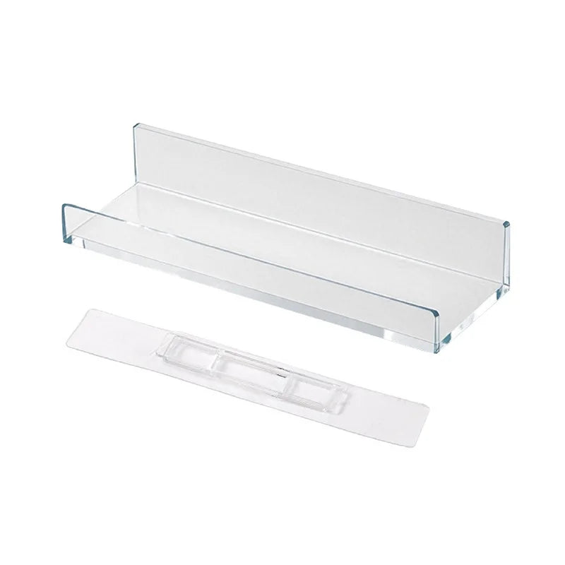 étagères murales adhésives extensibles blanches modernes économisant l’espace cuisine salle bain PVC seule plaque