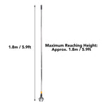 perche ampoule noire moderne 1,8m portable entretien extérieur lisse antidérapante