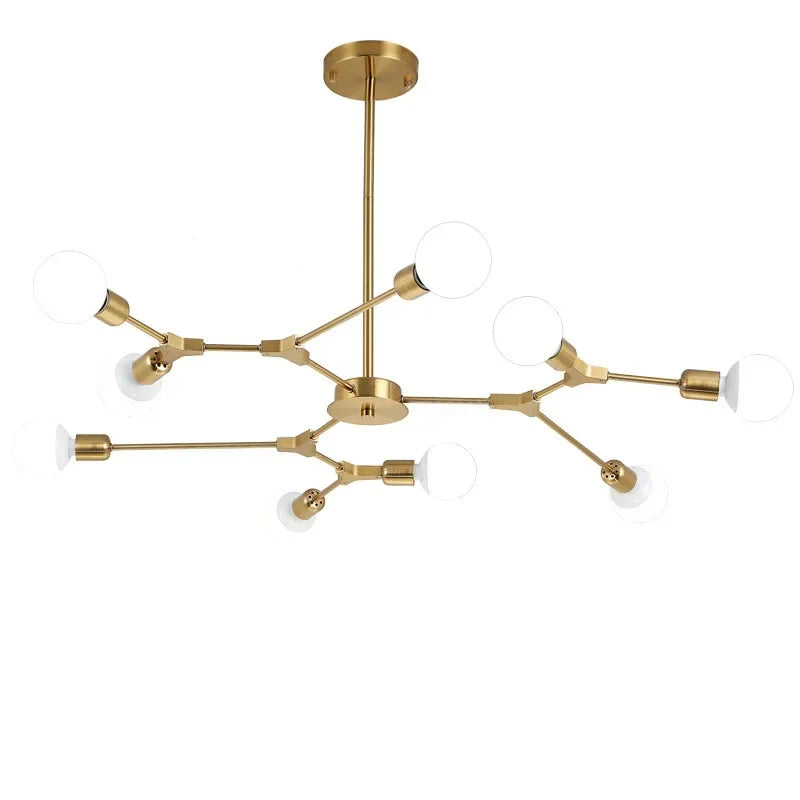 suspension lumineuse moderne or noir sphères translucides scandinave structure métallique pince suspension