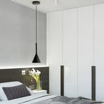 lampes suspendues modernes noir bronze gris clair abat jour conique living bedroom dining room
