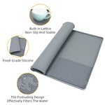 tapis rangement outils gris noir anti dérapant silicone brosse tamper distributeur portafiltre art latte