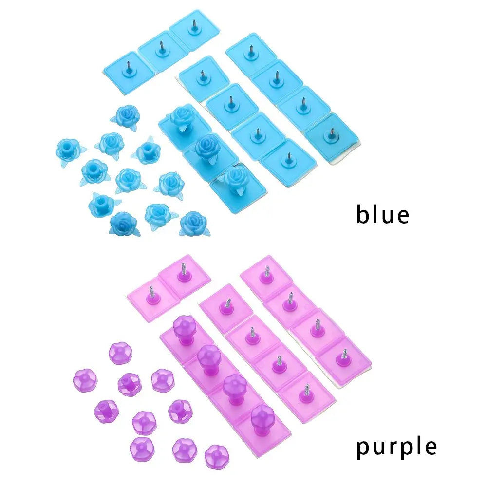 Clips adhésifs porte grillage violet bleu moderne 2cm 2cm fixations