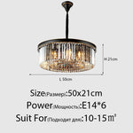 suspension lumineuse moderne cristaux noir doré led élégante tringle chambre salon