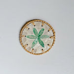 coasters rotin multicolore mosaïque floral antichoc table moderne respectueux environnement thermal insulation