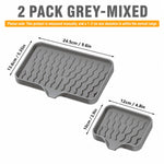 set plateaux savon silicone gris vert rayures modernes pratique auto drainants