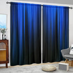 rideaux imprimés rayures bleu marine noir opaques modernes anneaux métalliques 107cmX160cm 2pcs Polyester