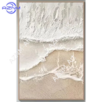 tableau mural abstrait vague plage beige texture sable art moderne décoration salon chambre salon