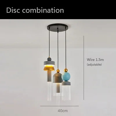 suspension lumineuse moderne noir doré scandinave franges translucides
