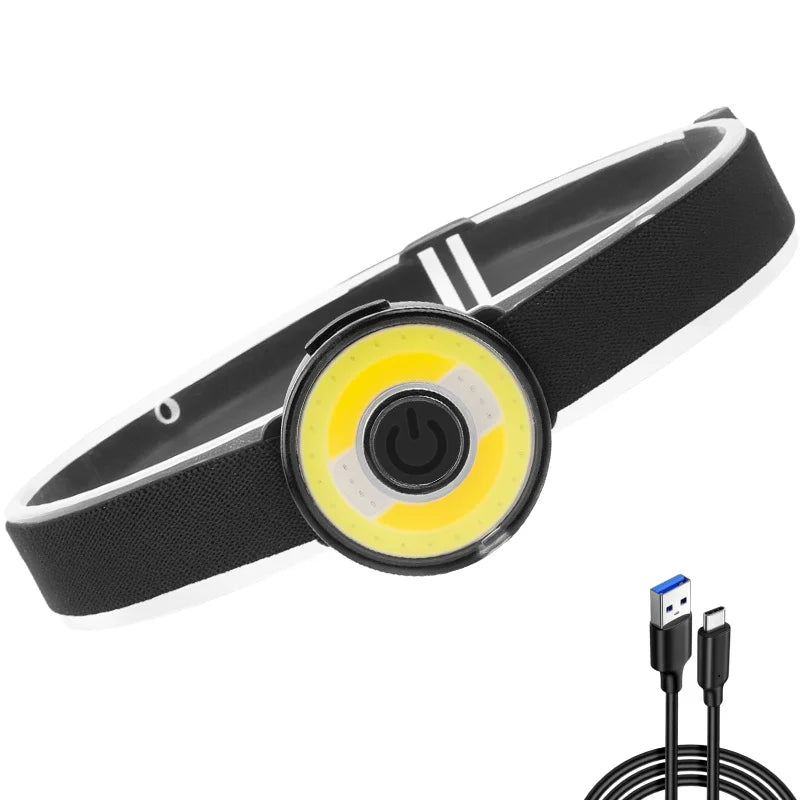 projecteur frontal rechargeable puissant modes lumineux éclairage camping plein air moderne utilitaire