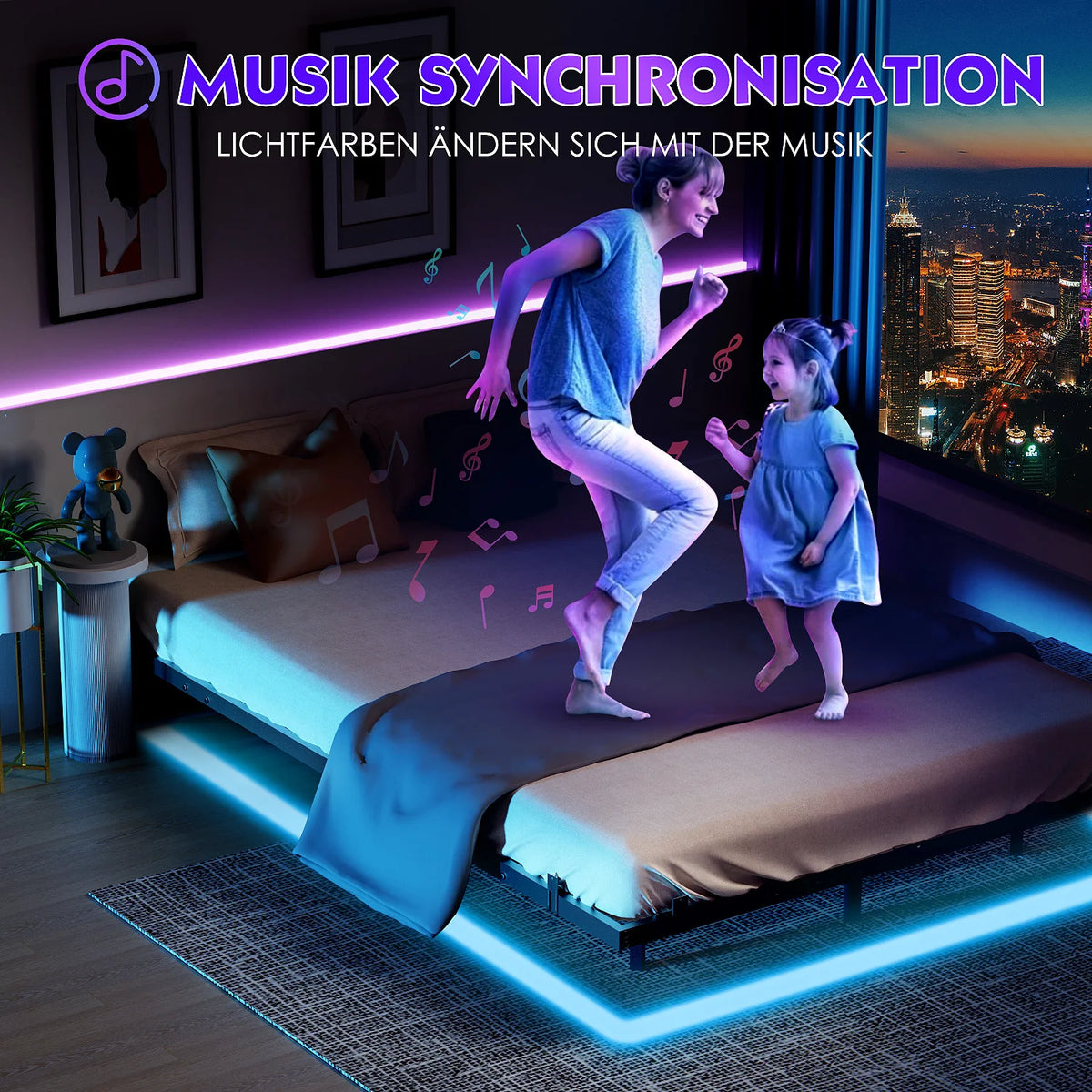 Télécommande et application mobile pour contrôler les couleurs et modes LED