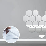 miroirs moderne adhésifs argentés rectangulaires hexagonaux reliefs biseautés contemporains opaques refletsrollablefilm
