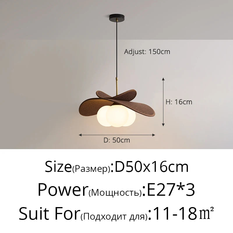 suspension lumineuse moderne marron foncé globe opaque scandinave chambre salon