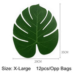décoration intérieure feuilles vertes artificielles tropical veines naturelles 12 pièces pvc