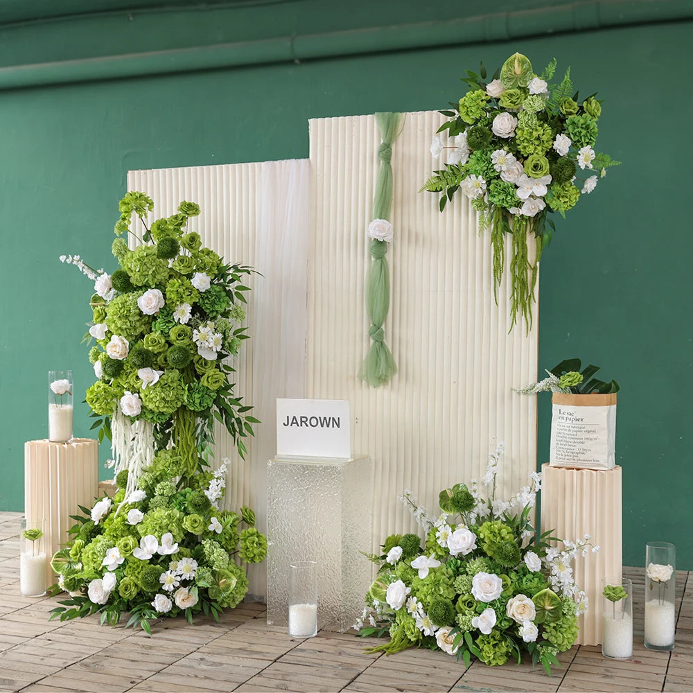 Décoration murale fleurs artificielles soie